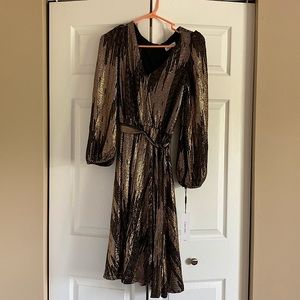 Calvin Klein long sleeve party dress